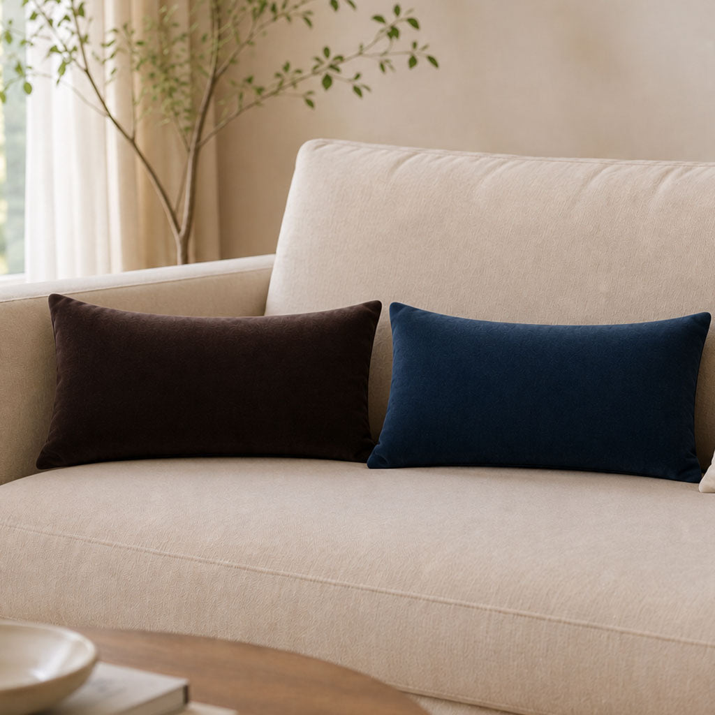 Mixed Velvet Lumbar Pillows