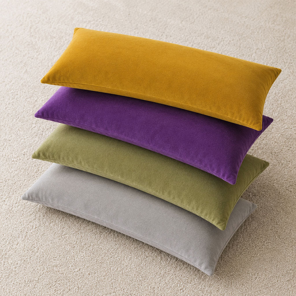 Mixed Velvet Lumbar Pillows