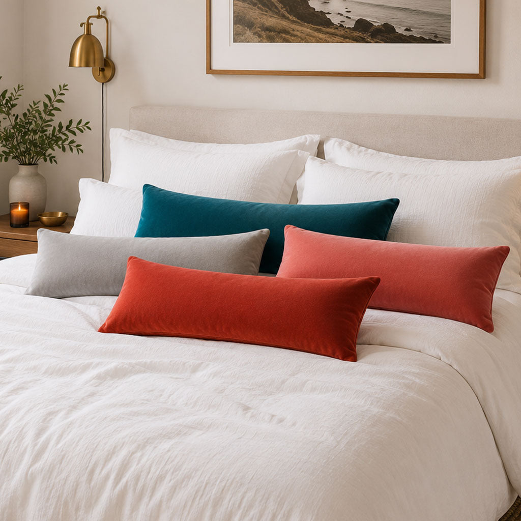 Mixed Velvet Lumbar Pillows